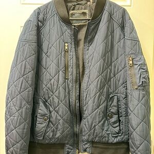 Calvin Klein Quilted Gray Bomber Jacket